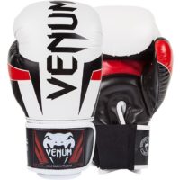 Venum “Elite” Boxing Gloves in Ice/Black/Red