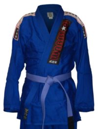 Warrior Pro Label BJJ Blue Kimono Platinum Weave