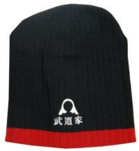Warrior Beanie Blk/Red with Helmet &  Kunji Logo