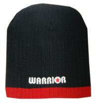 Warrior Beanie Blk/Red Warrior Logo