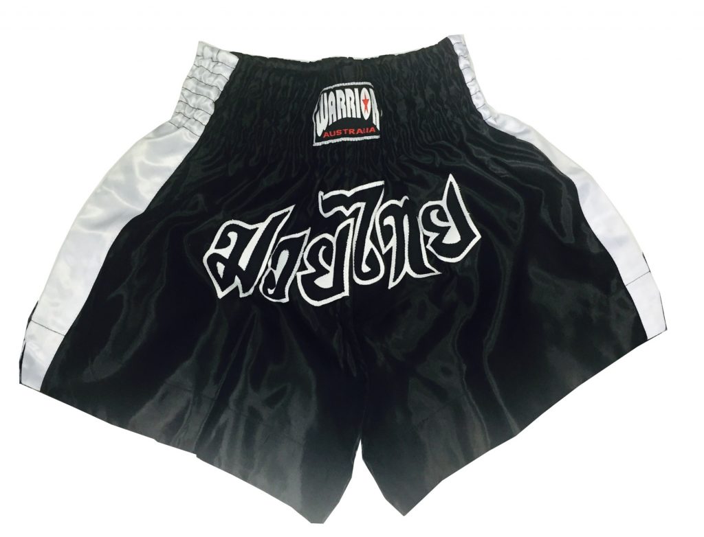 Warrior Muay Thai Shorts Black - Giri Martial Arts Supplies