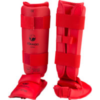 Tokaido-WKF-Approved-Shin-Instep-Red