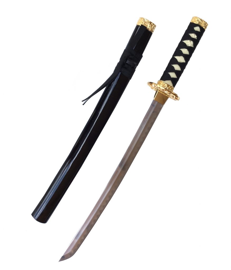 Wakizashi Sword Gold Trim 65.5cm Giri Martial Arts Supplies