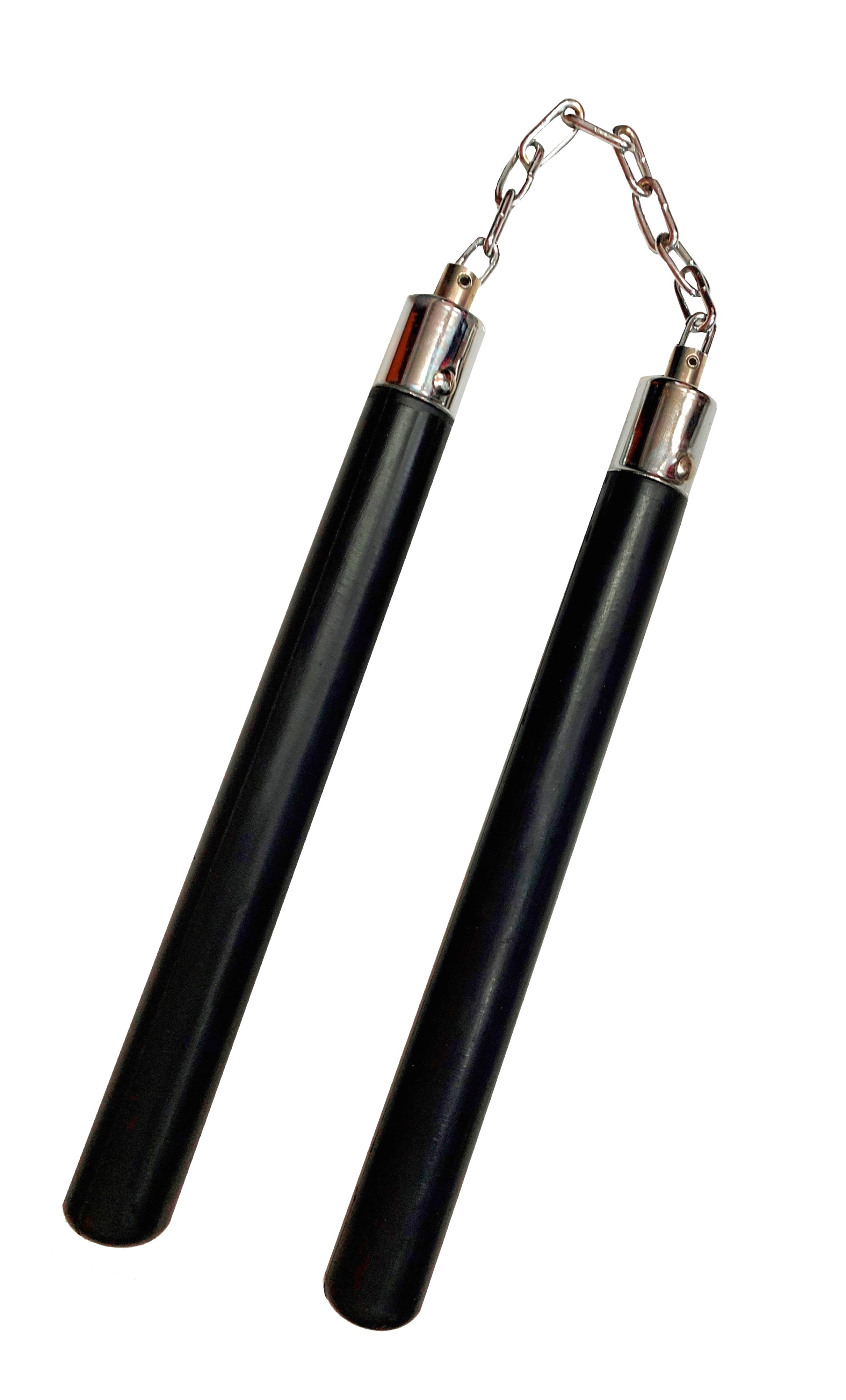 Nunchaku 12" Black Hard Rubber Giri Martial Arts Supplies