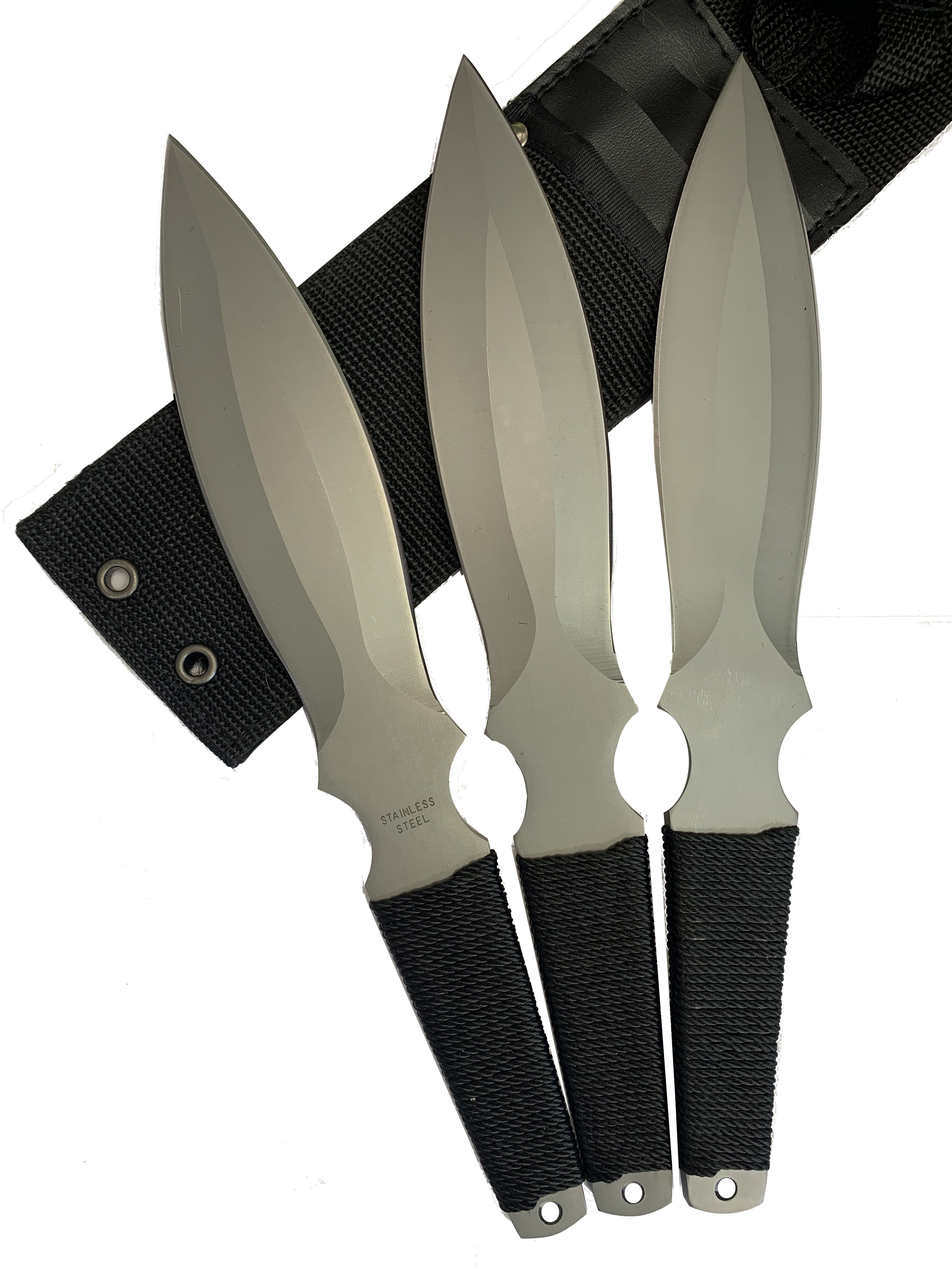 Stainless Steel Cord Wrapped Handle Throwing Knife Set Giri Martial