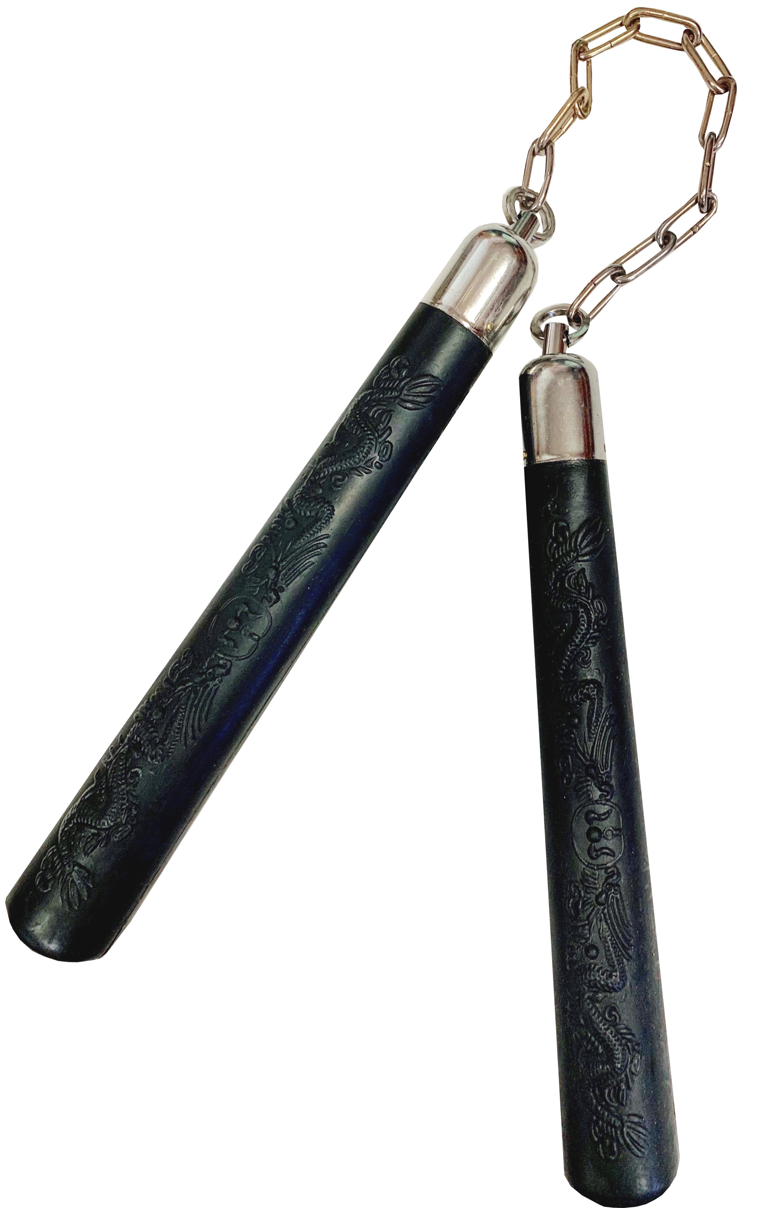 Nunchaku 10" Hard Rubber Dragon Design Giri Martial Arts Supplies