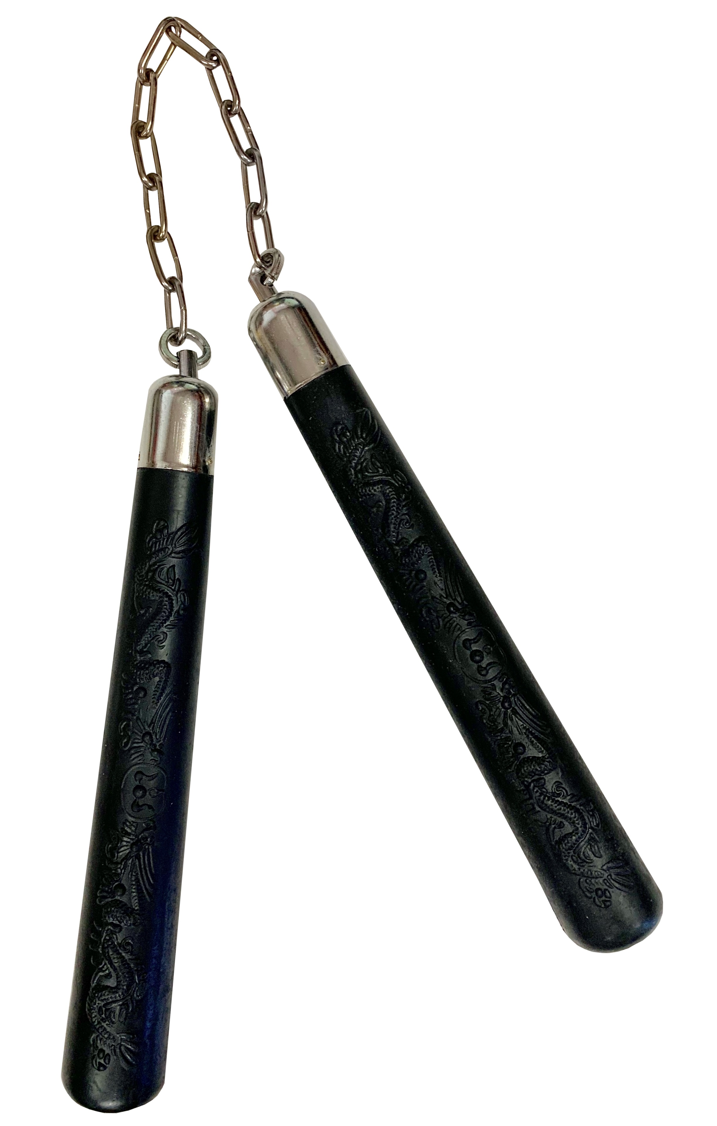 Nunchaku 10" Hard Rubber Dragon Design Giri Martial Arts Supplies