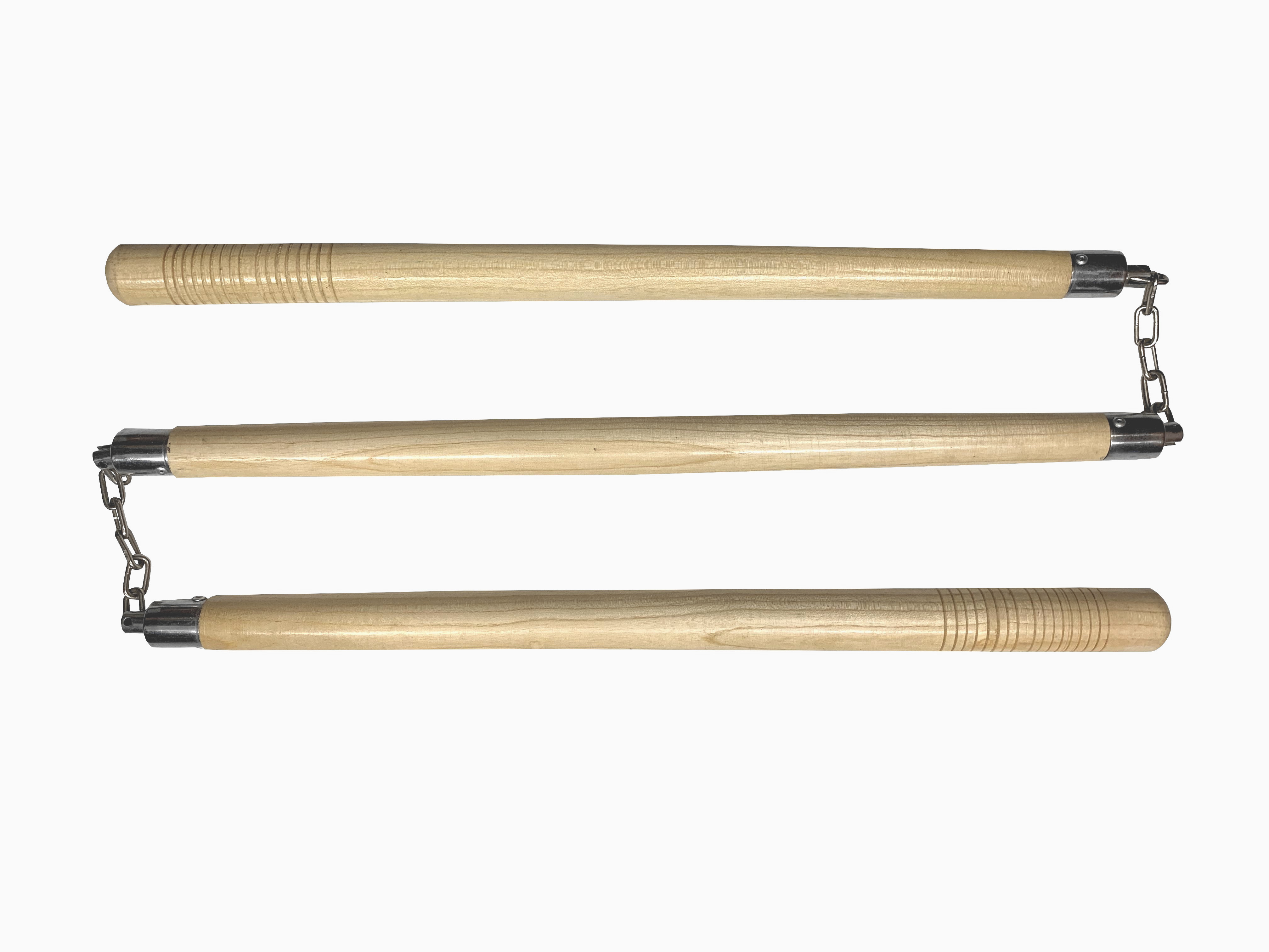 White Wood Three Sectional Staff Giri Martial Arts Supplies