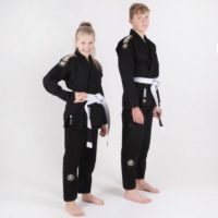 ABSBLKM Double Kids Nova Absolute Black Gi