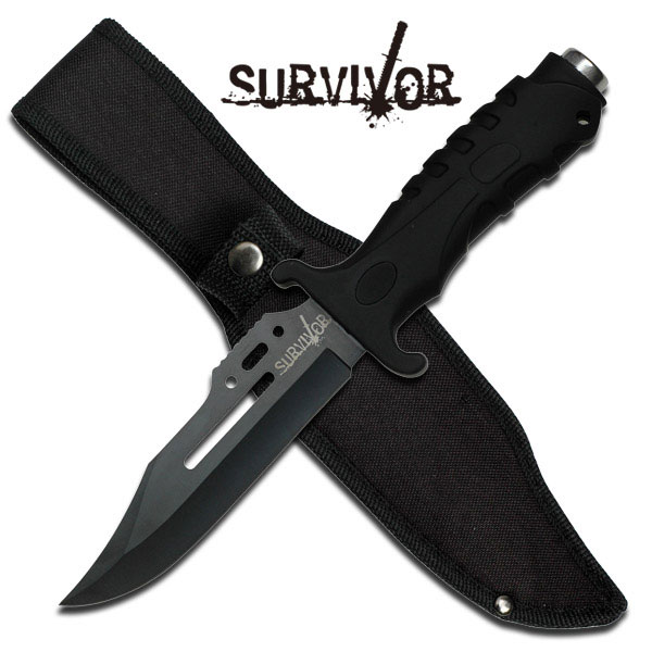 Survivor 10.5" Outdoor Fixed Blade Bowie Knife Giri Martial Arts Supplies