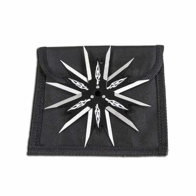 12 Point Black Silver Throwing Star Giri Martial Arts Supplies
