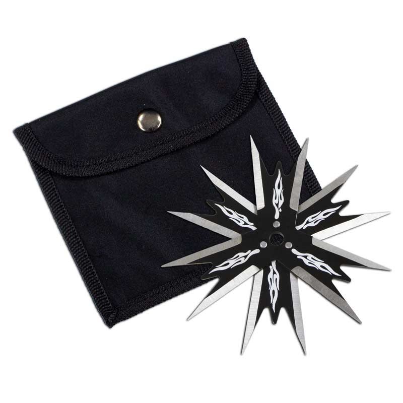 12 Point Black Silver Throwing Star Giri Martial Arts Supplies