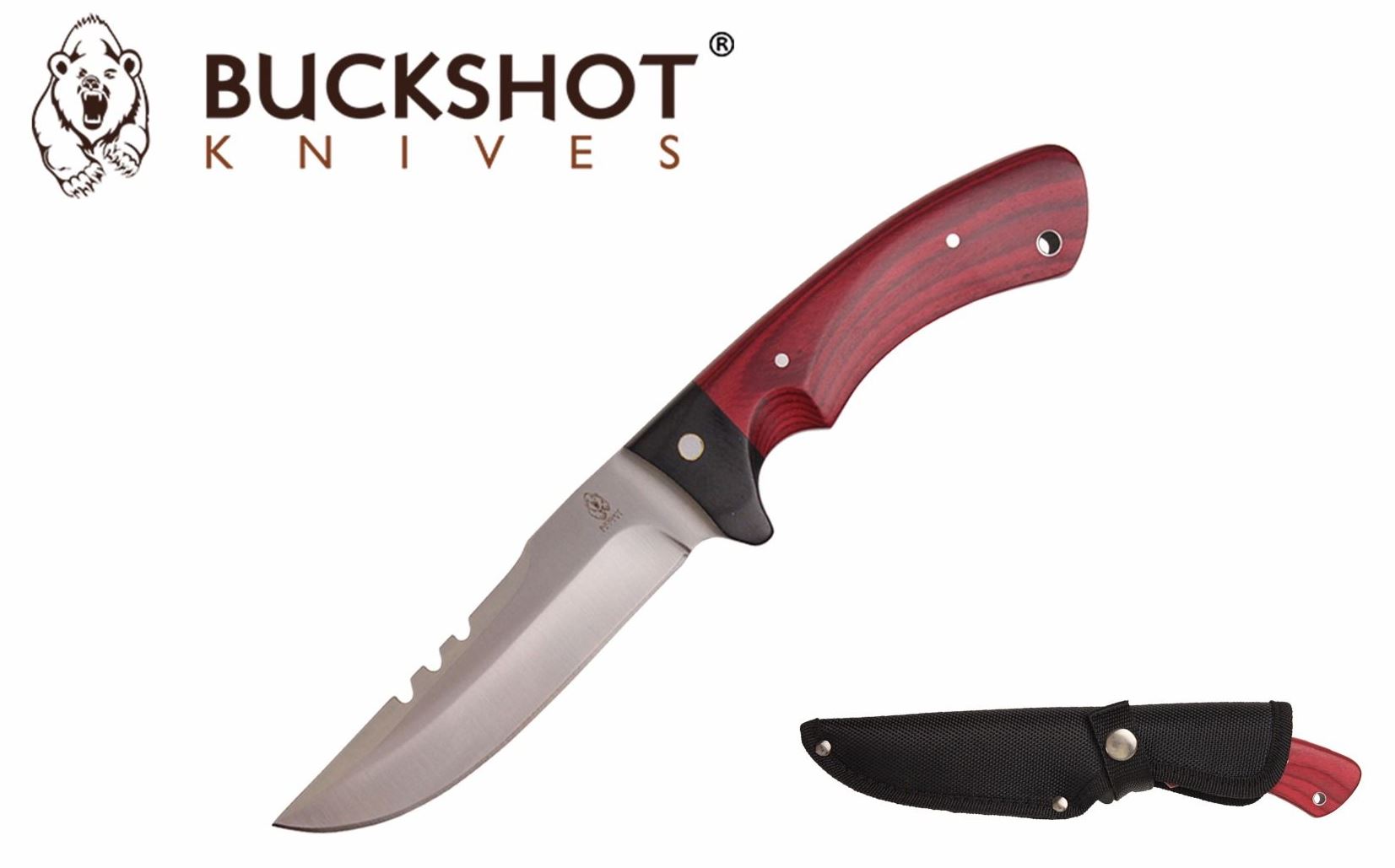 Buckshot Full Tang 10" Hunting Fixed Blade Knife Giri