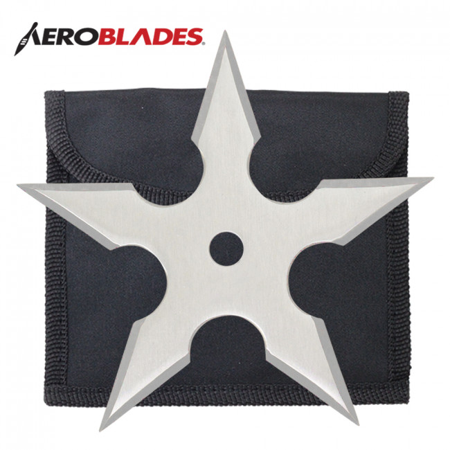 5 Point Chrome Throwing Star 4″ Giri Martial Arts Supplies