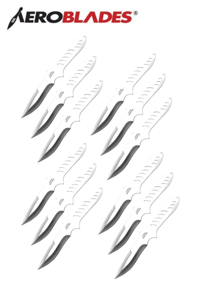 Aeroblades 12 Piece Ranger Throwing Knife Set 9″ Giri Martial Arts