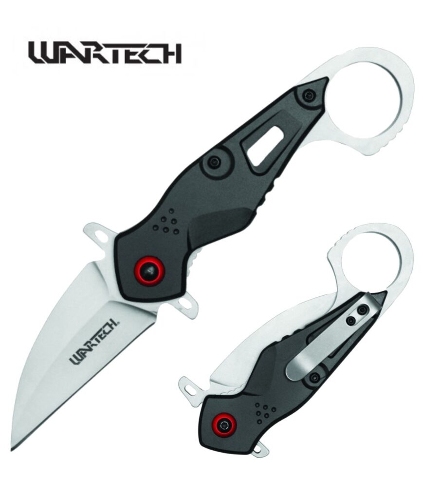 Wartech 7″ Folding Black Karambit Knife Giri Martial Arts Supplies