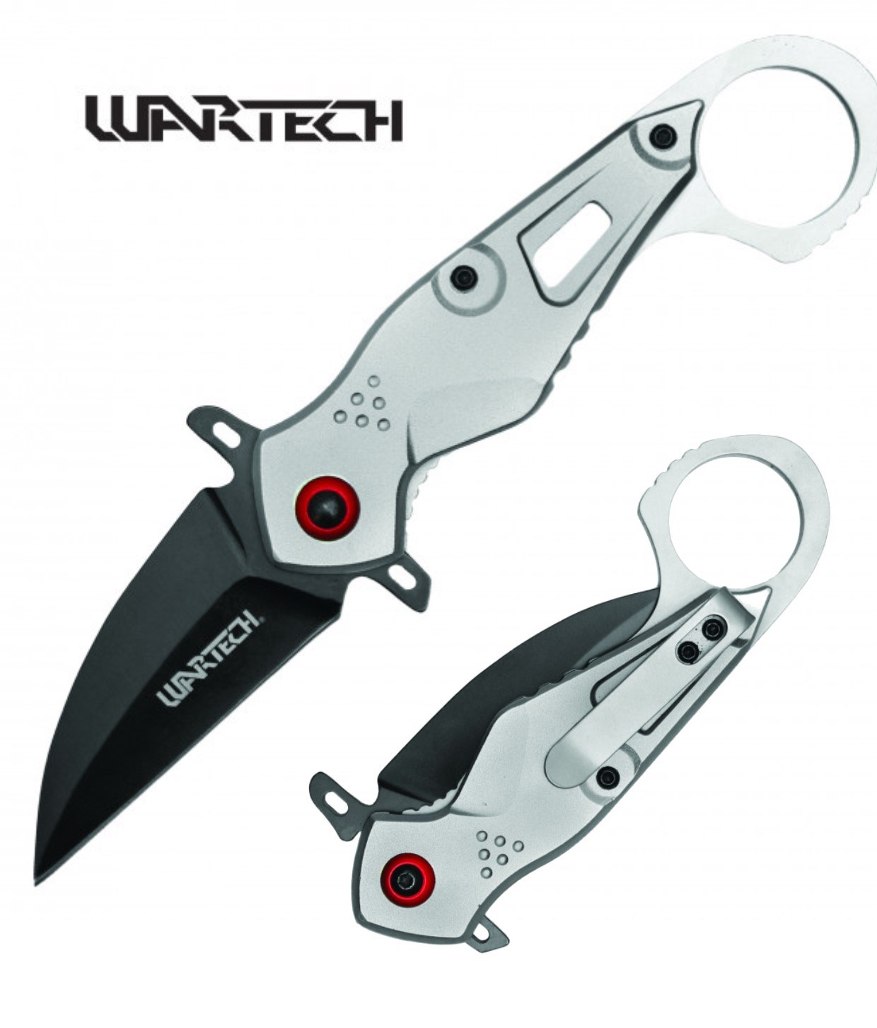 Wartech 7″ Folding Grey Karambit Knife Giri Martial Arts Supplies